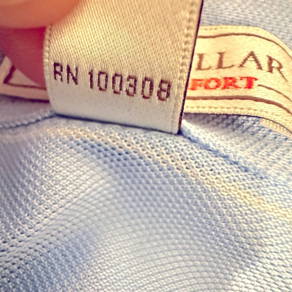 Peter Millar Summer Comfort Polo Shirt Blue Stripe Logo Men’s Size Large - Picture 10 of 13